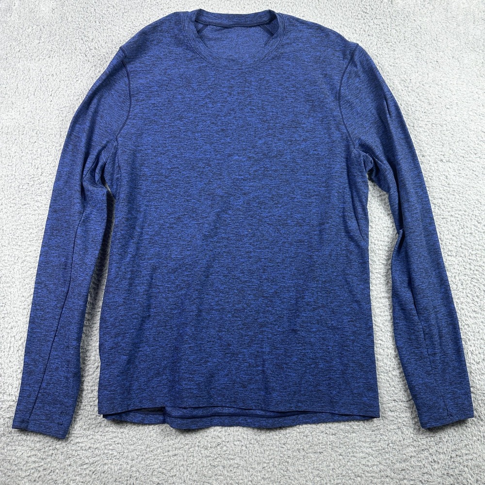 Lululemon Metal Vent Tech Long Sleeve Shirt Womens Large Blue Heathered Athletic